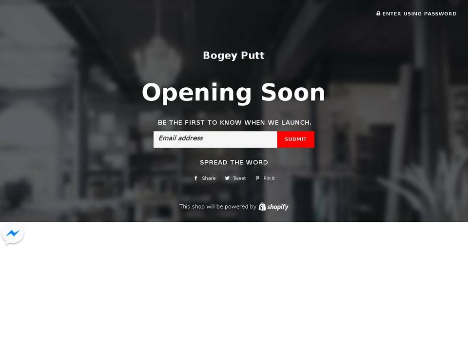 bogeyputt.com — Shopify storefront screenshot