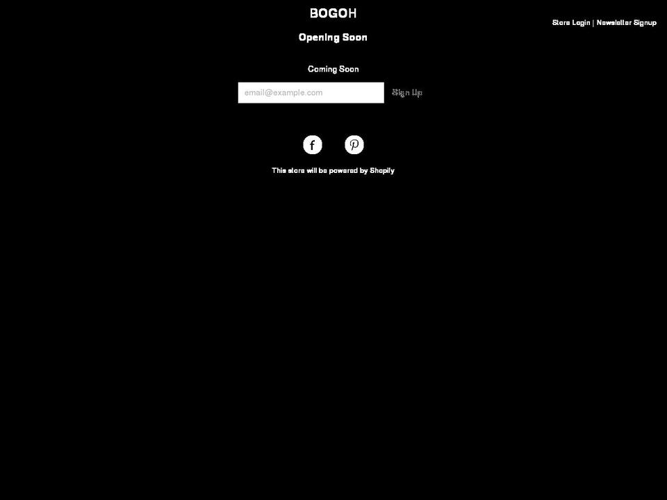 bogohdotcom.myshopify.com shopify website screenshot