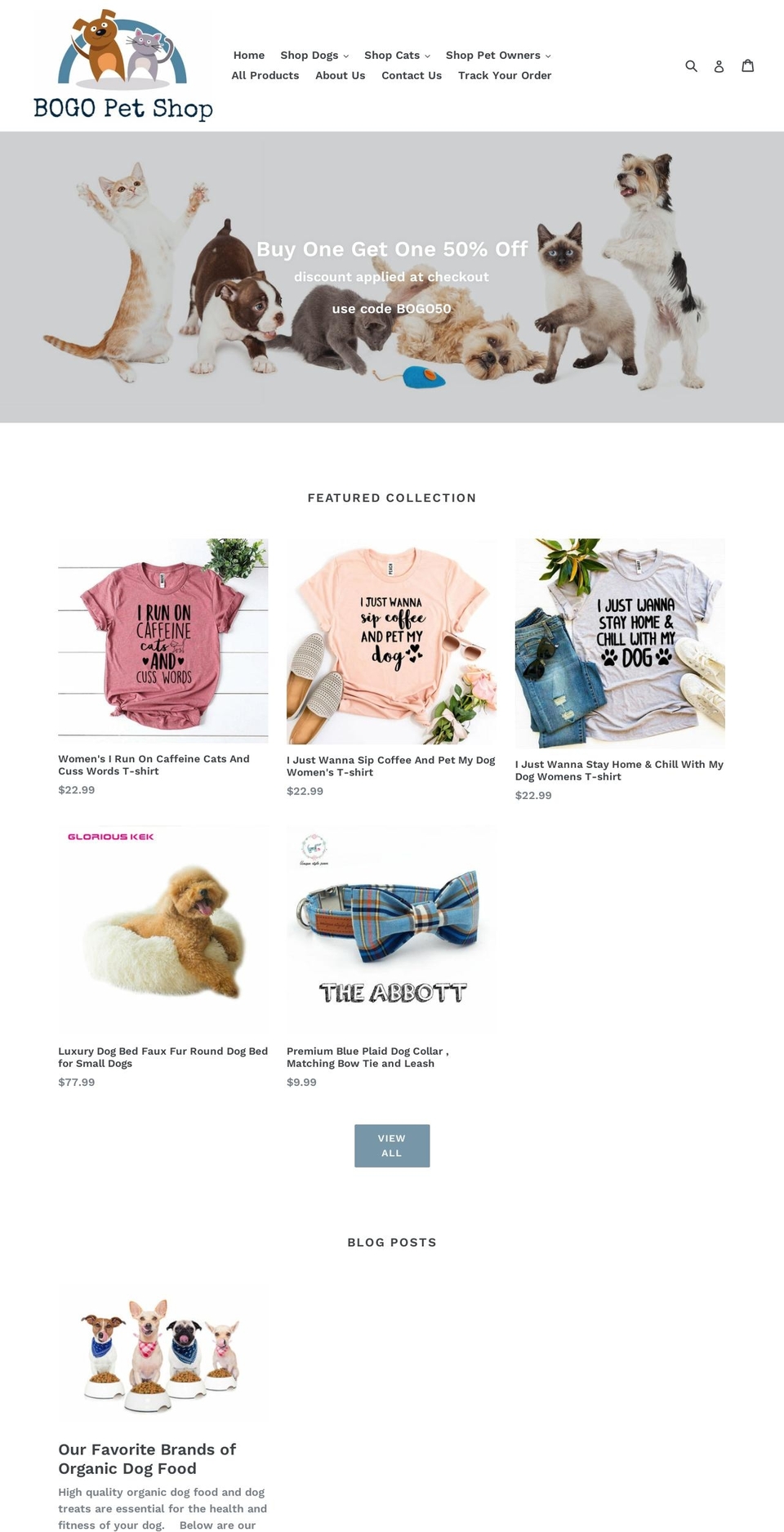 bogopetshop.com — Shopify storefront screenshot