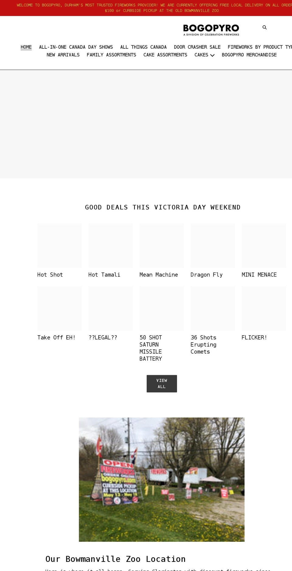 bogopyro.com shopify website screenshot