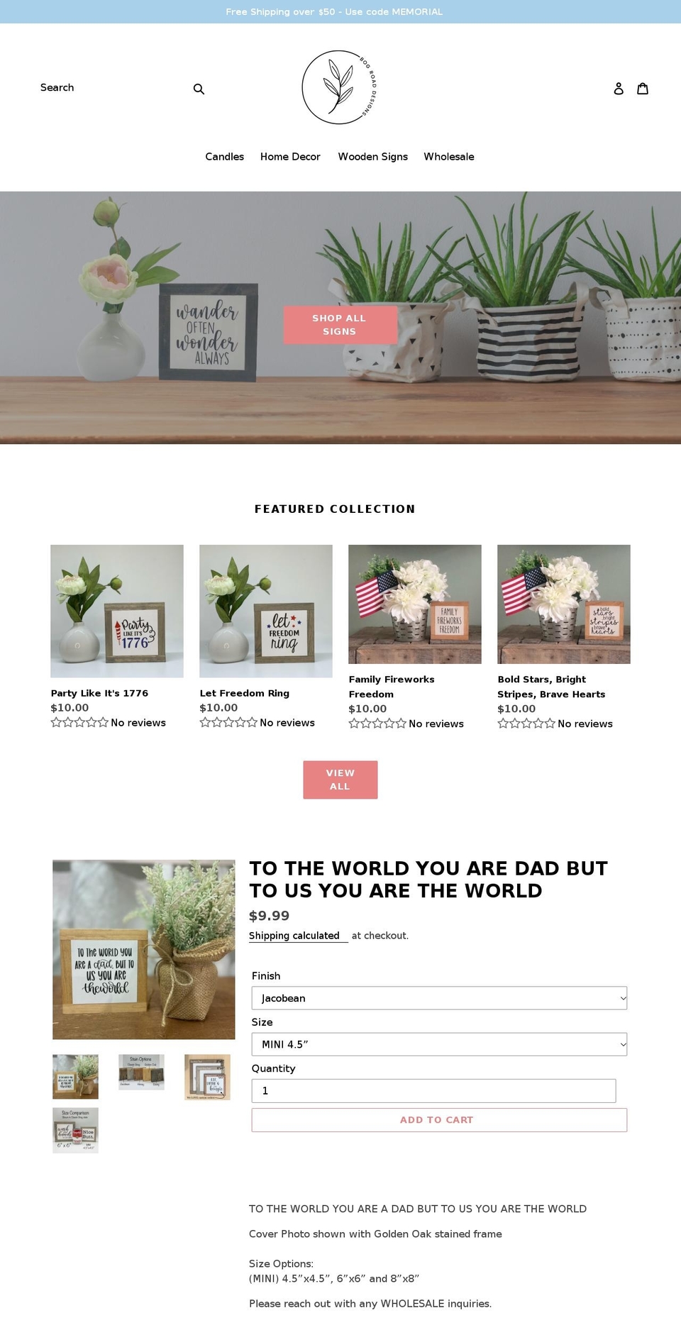 bogroaddesigns.com shopify website screenshot
