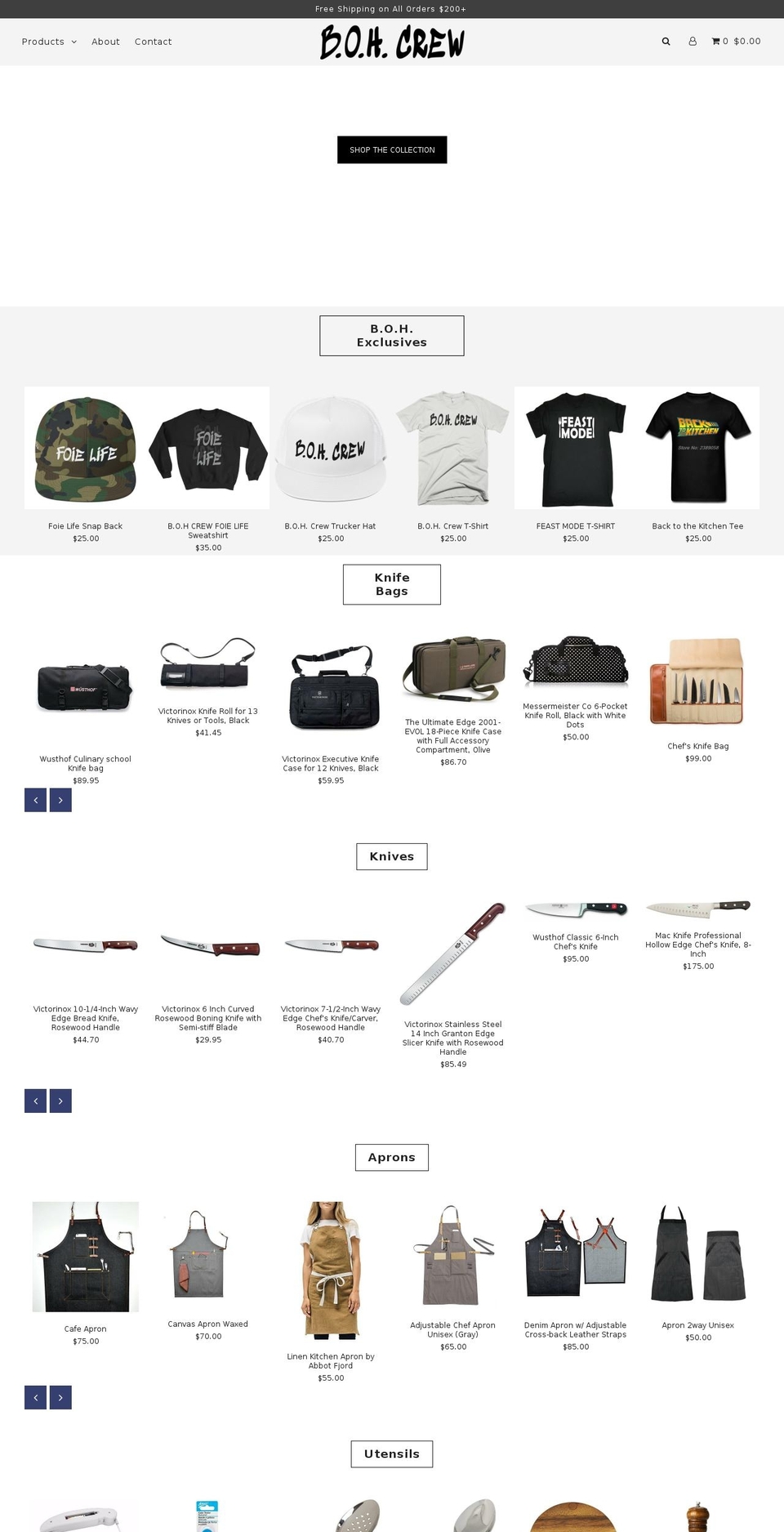 bohcrew.com — Shopify storefront screenshot