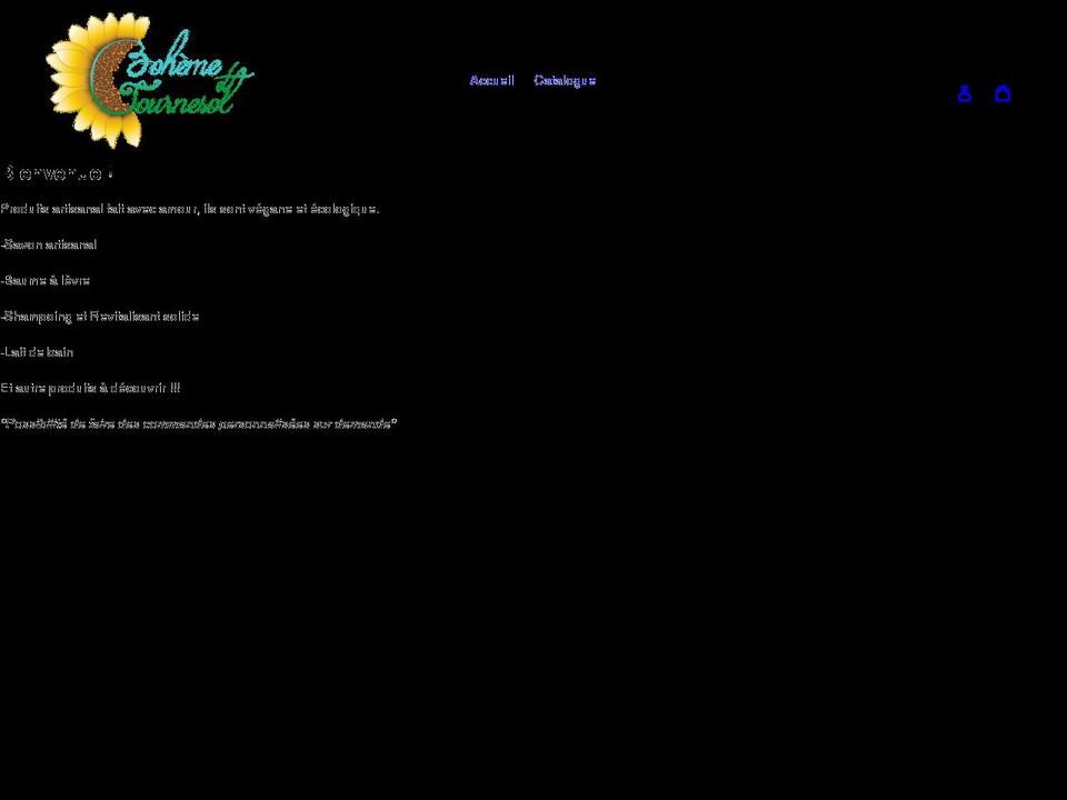 boheme-et-tournesol.com shopify website screenshot