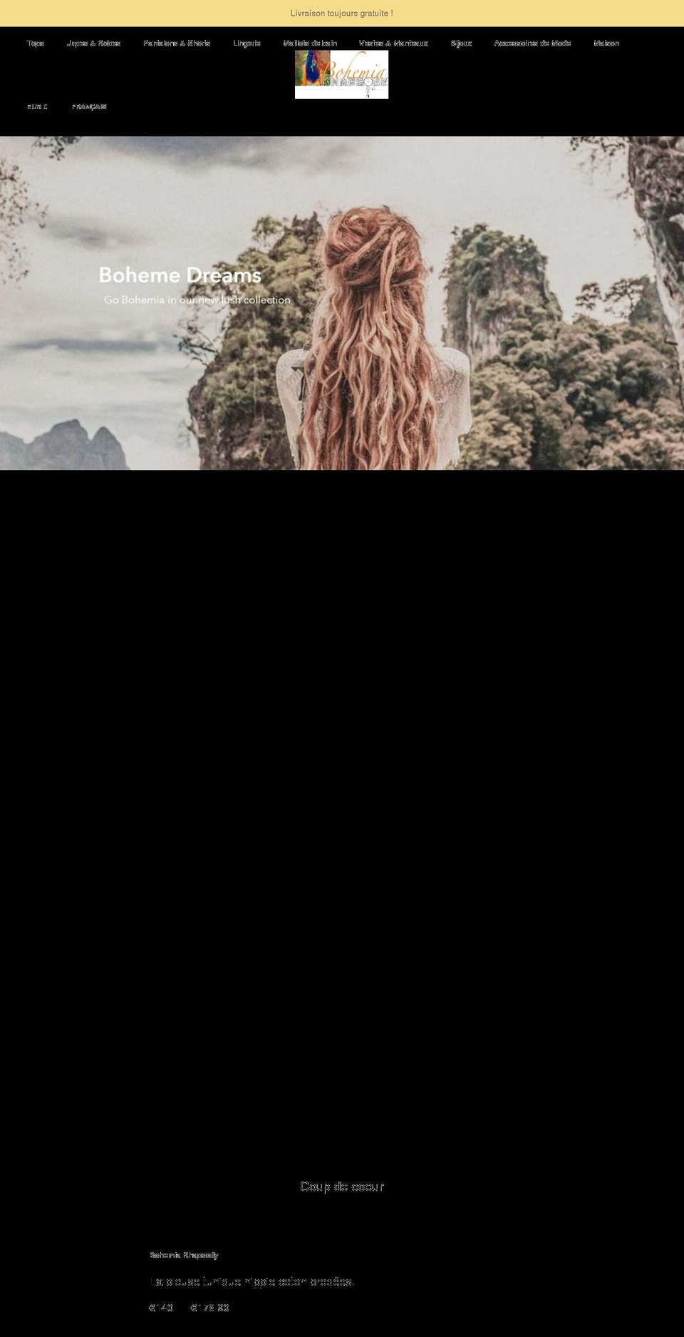 bohemia-rhapsody.com shopify website screenshot
