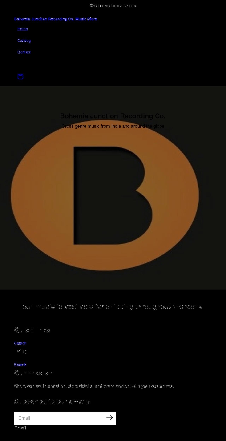 bohemiajunction.com shopify website screenshot