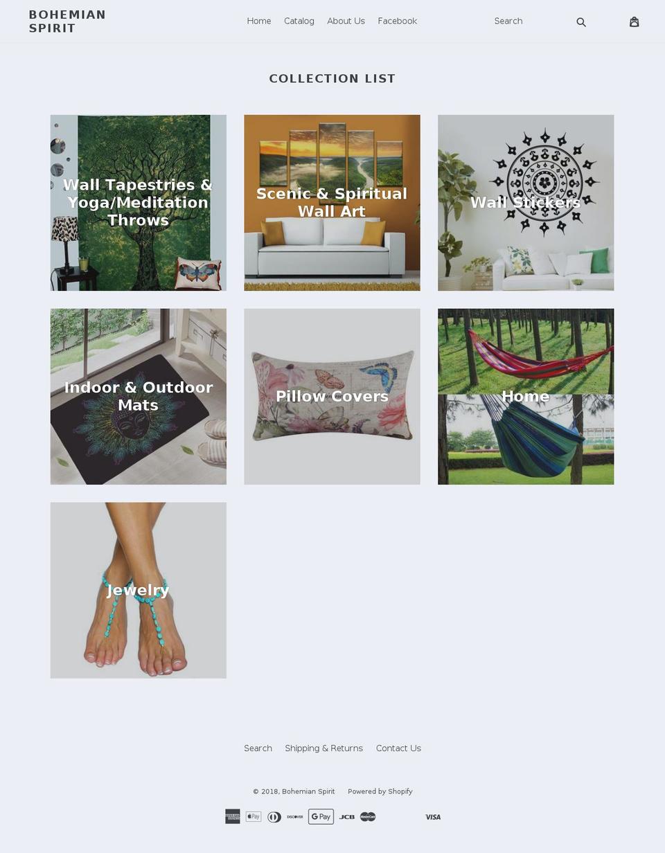 bohemian-spirit.com — Shopify storefront screenshot