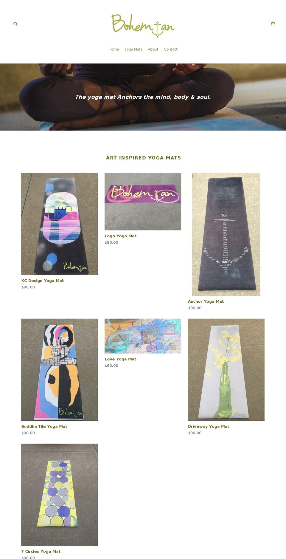 bohemiananchor.com shopify website screenshot