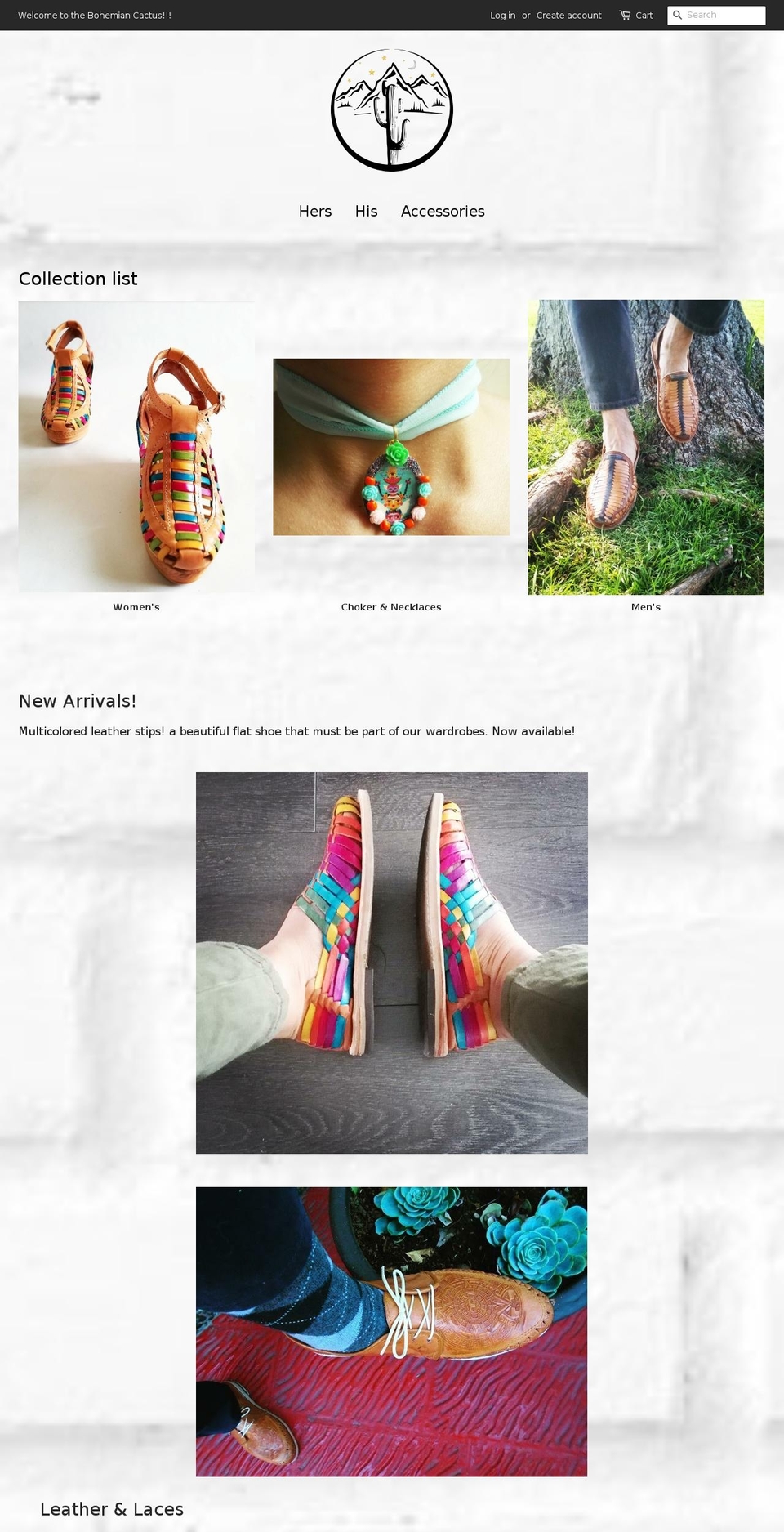 bohemiancactus.com — Shopify storefront screenshot