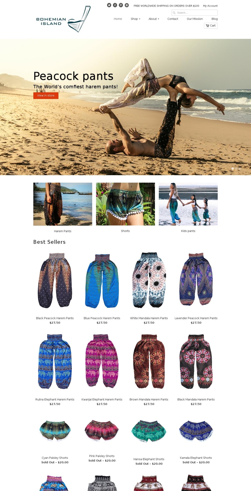 Superstore-v.. Shopify theme site example bohemianisland.com