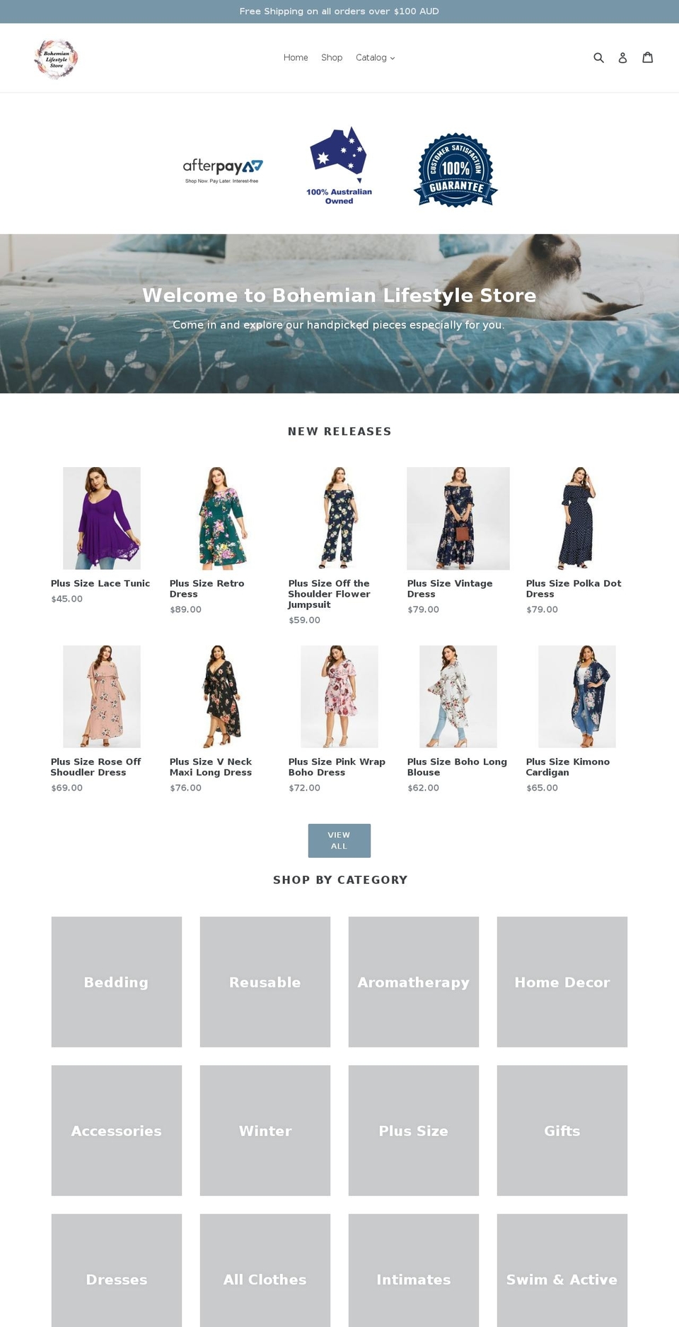 bohemianlifestylestore.com shopify website screenshot