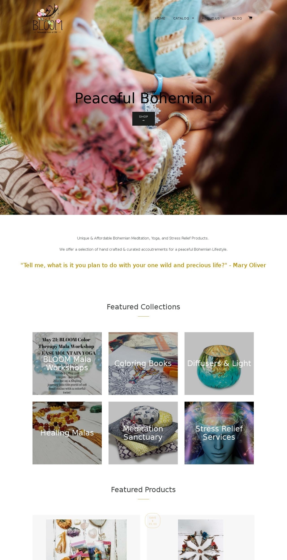 bohemianloveofom.com shopify website screenshot