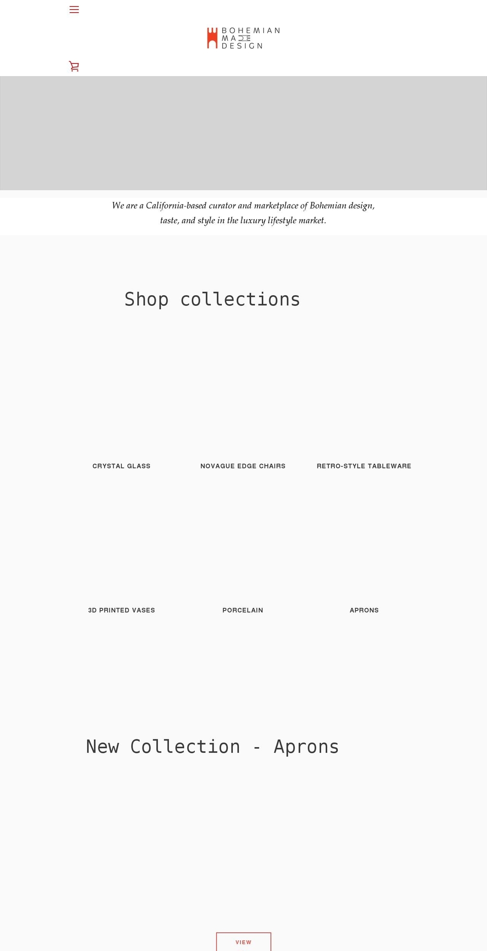 bohemianmadedesign.com shopify website screenshot