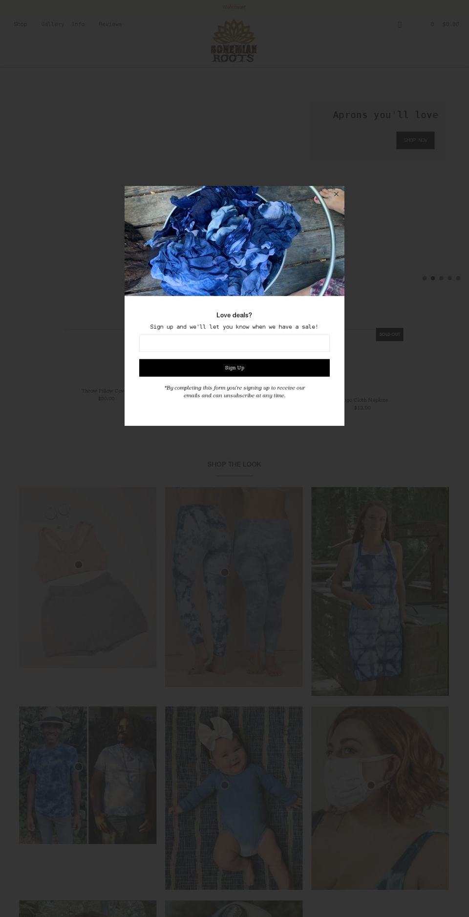 bohemianroots.net shopify website screenshot