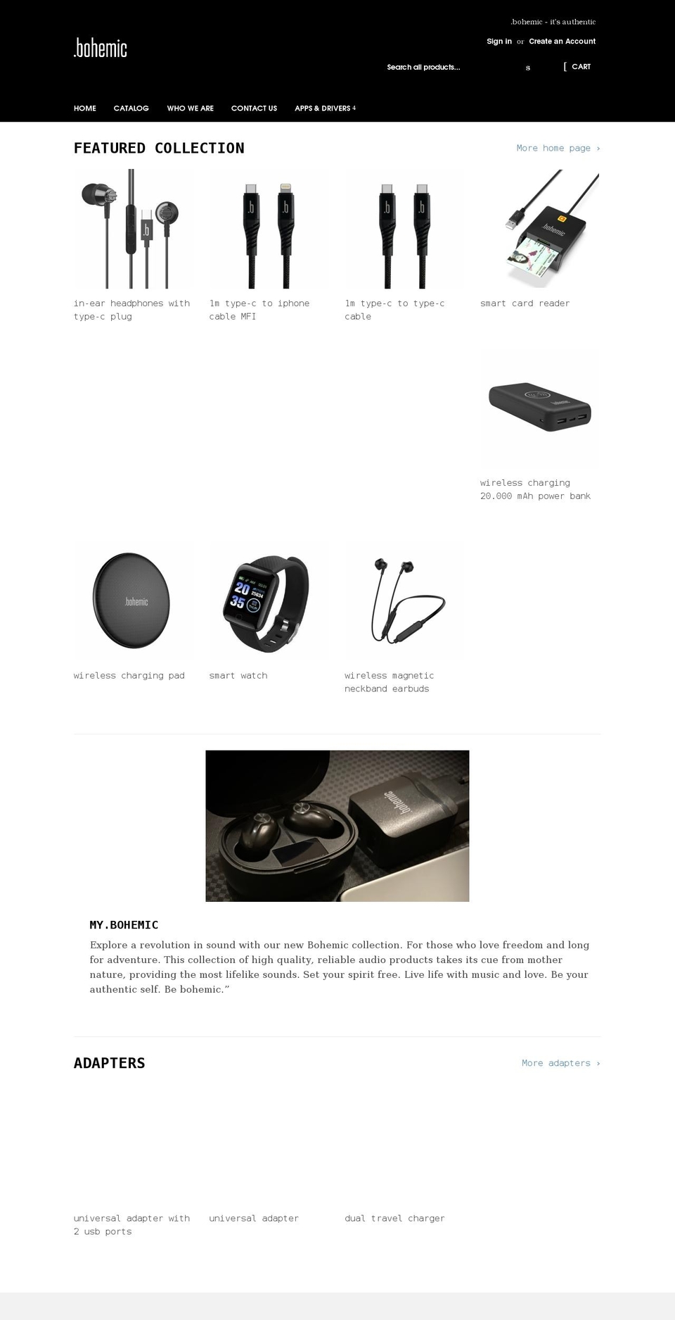 bohemic.net shopify website screenshot