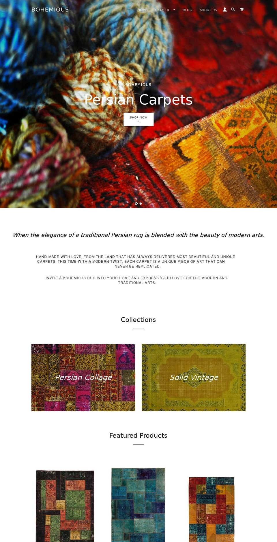 bohemious.com — Shopify storefront screenshot