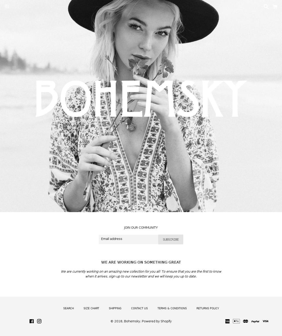 bohemsky.com — Shopify storefront screenshot