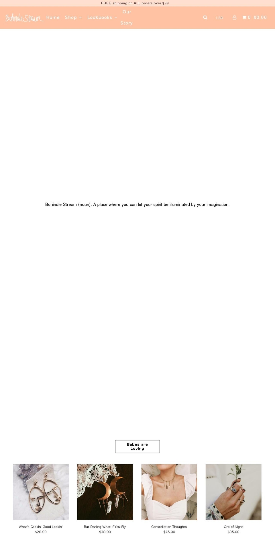 bohindiestream.com shopify website screenshot