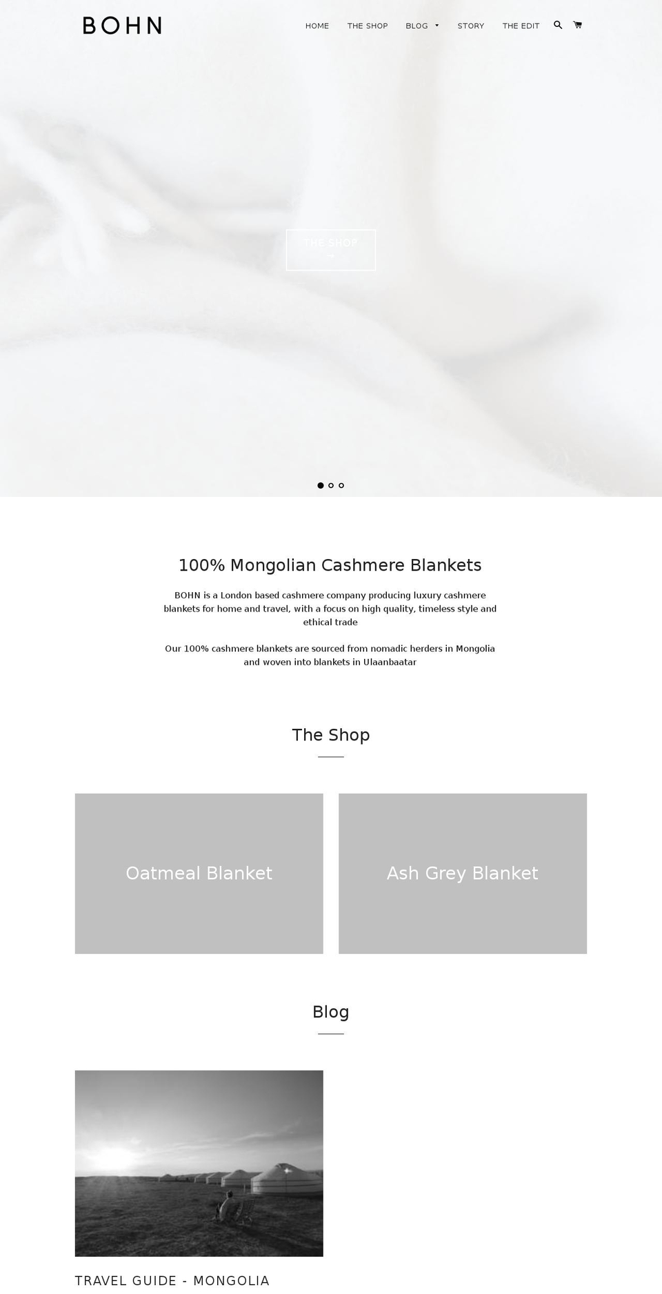 bohnlondon.com shopify website screenshot