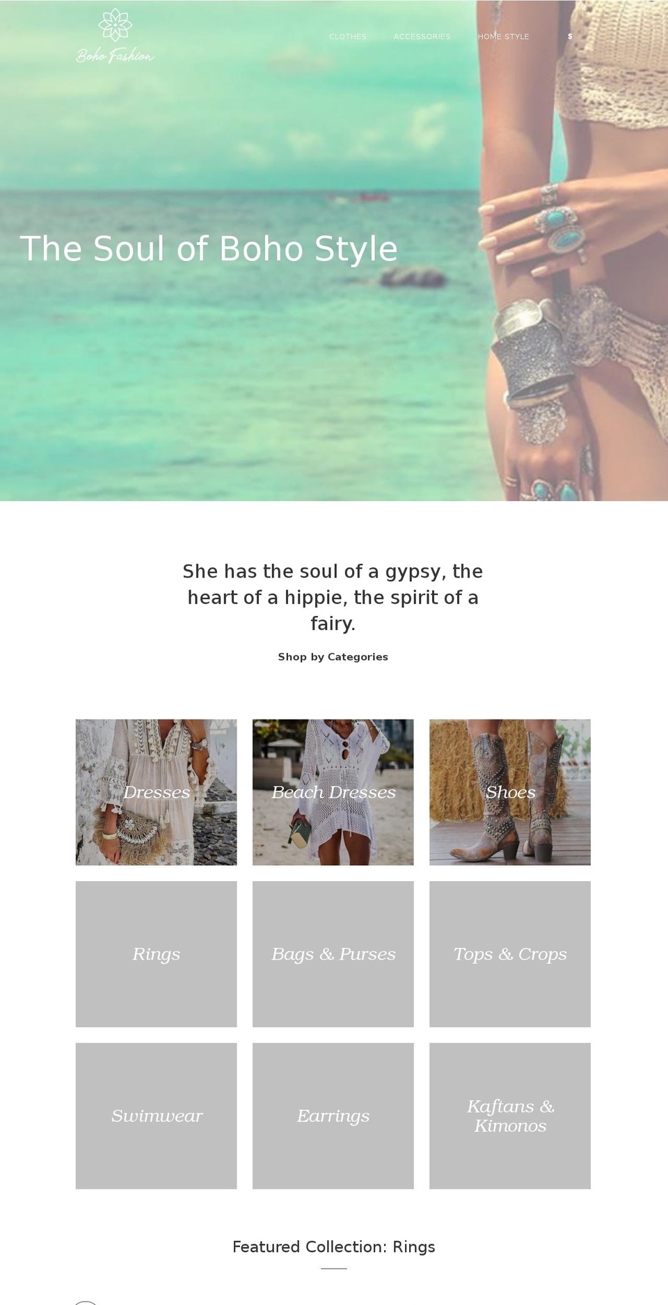 boho-fashion.life shopify website screenshot