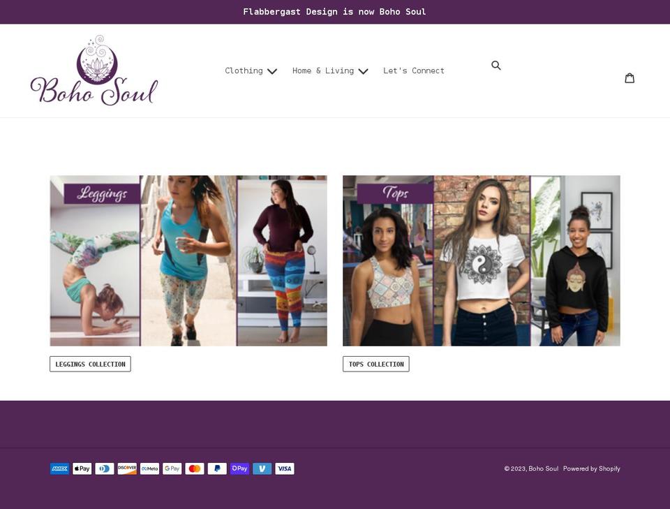 boho-soul.com shopify website screenshot