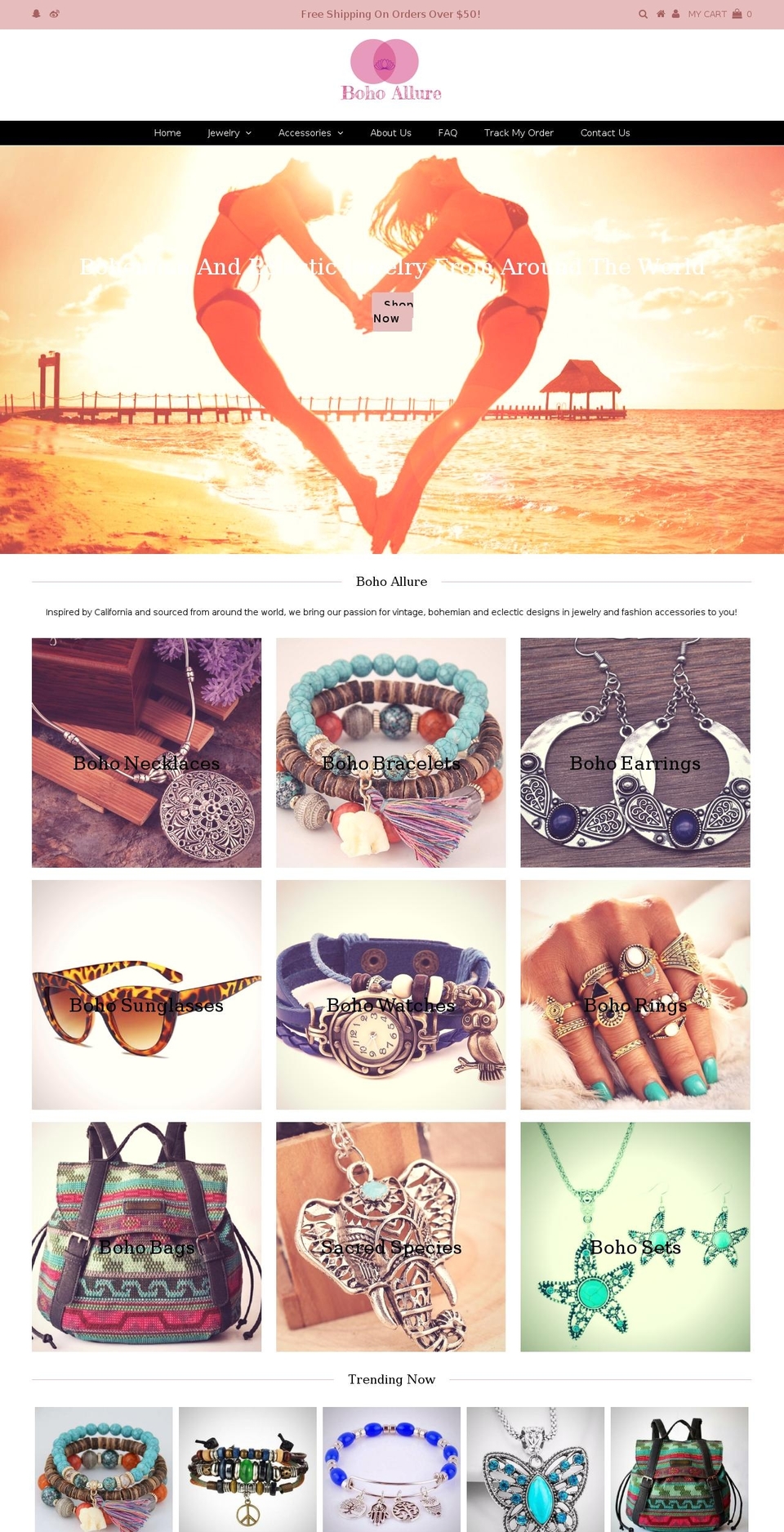bohoallure.com — Shopify storefront screenshot
