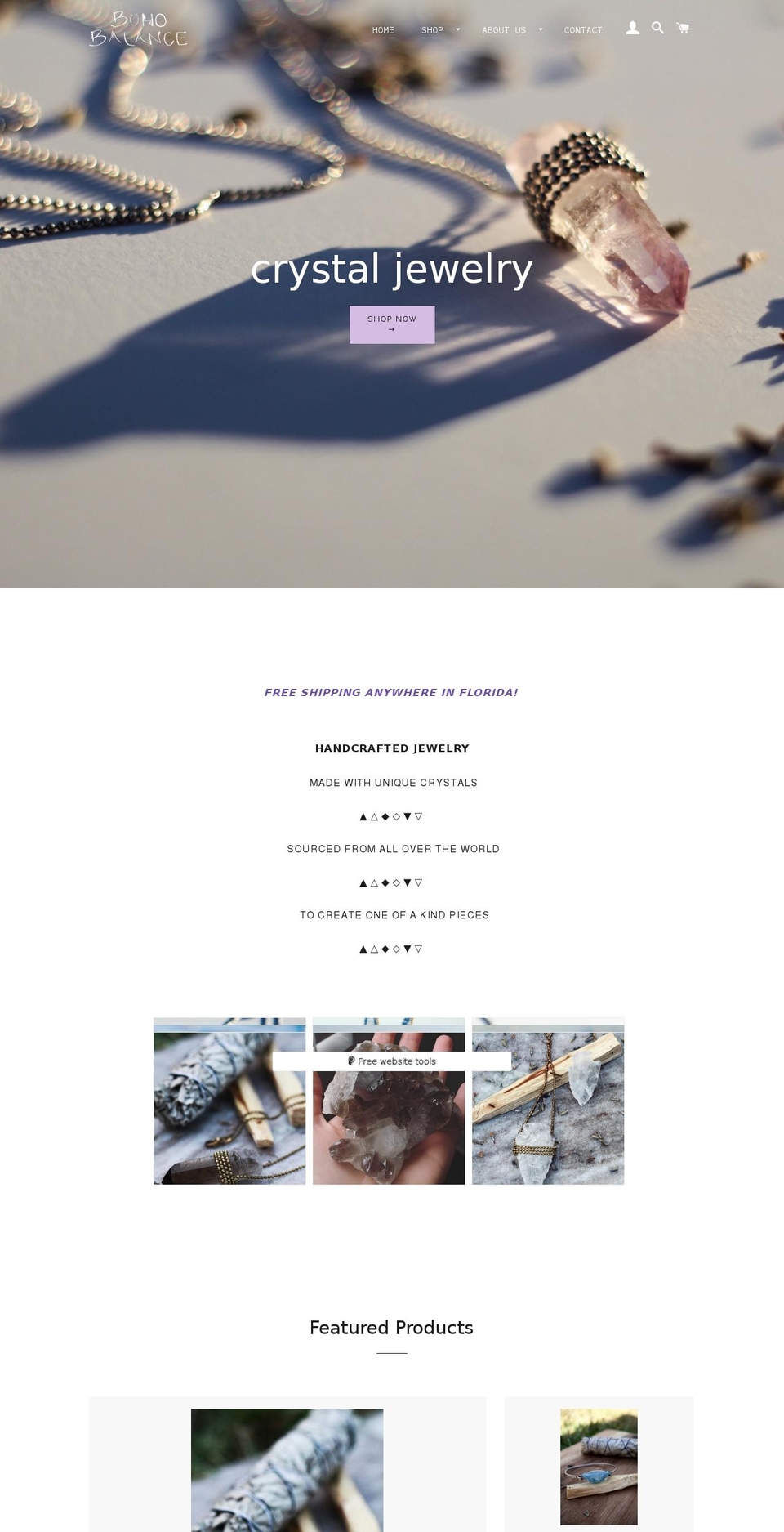 bohobalance.com shopify website screenshot