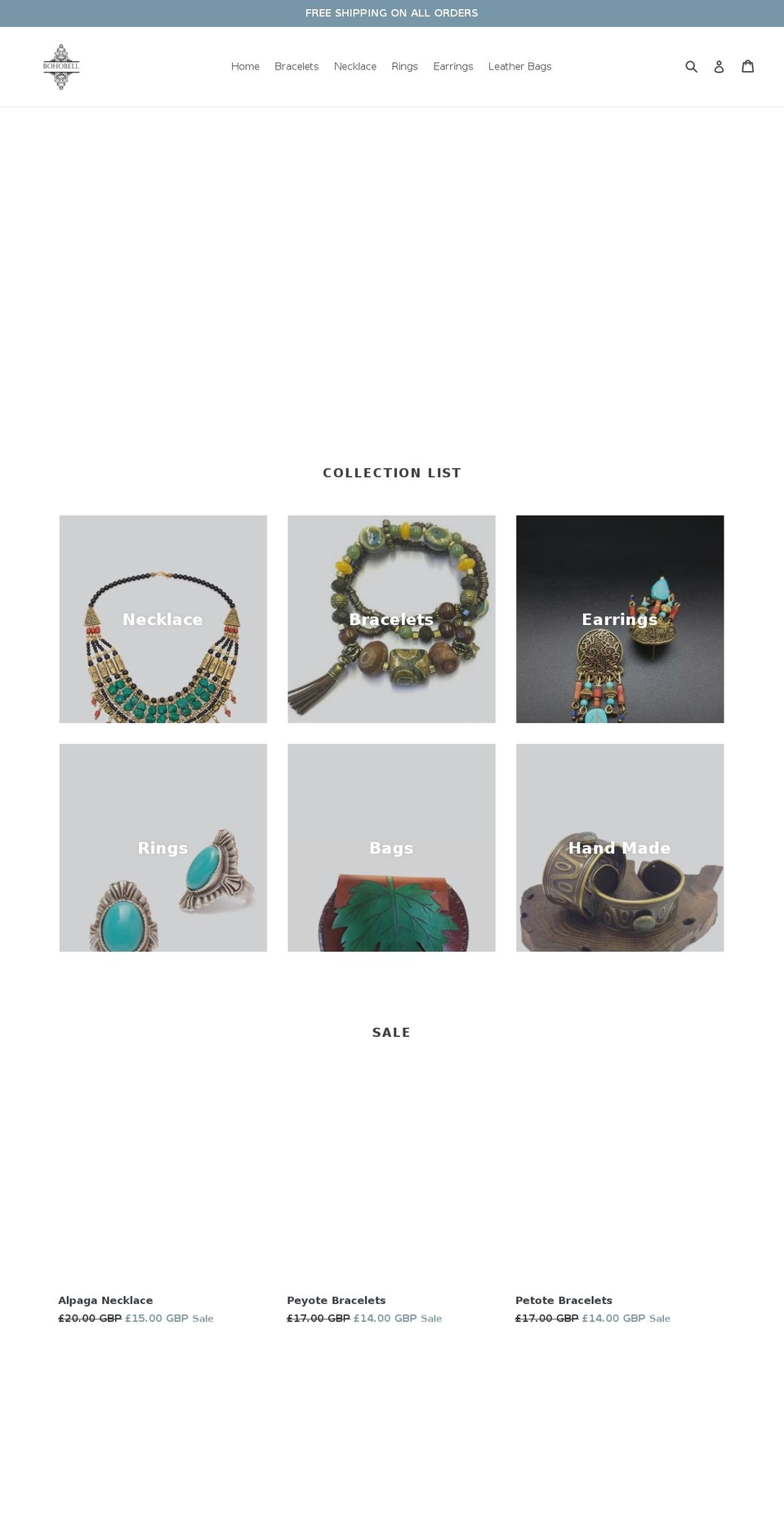 bohobell.com — Shopify storefront screenshot