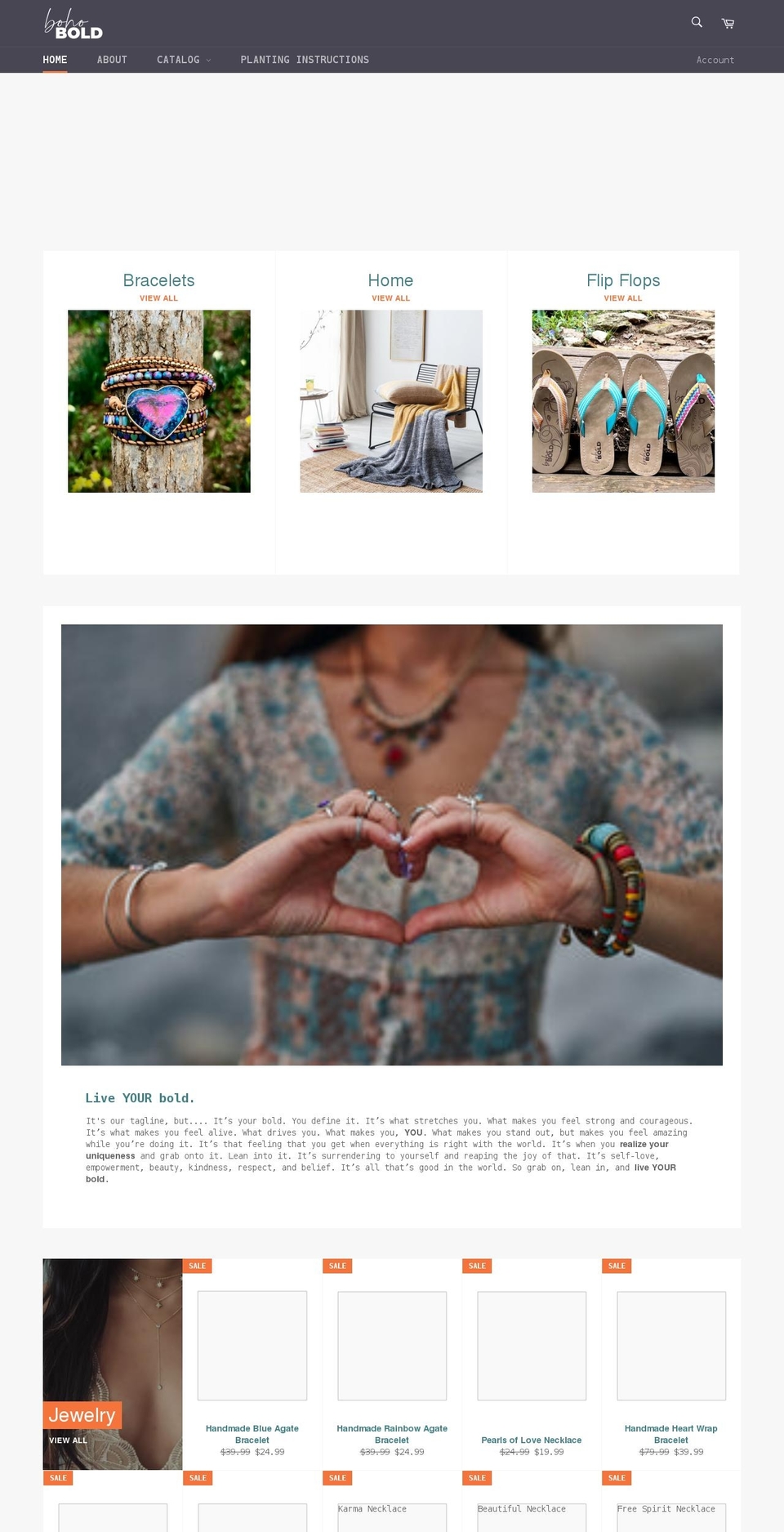 bohobold.com shopify website screenshot