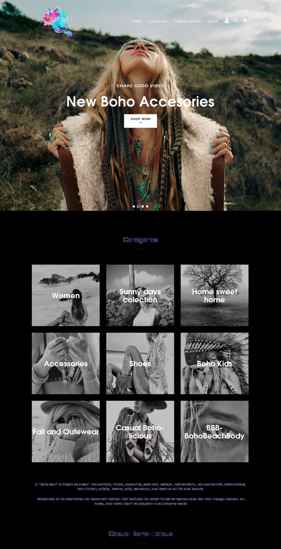 bohochica.net shopify website screenshot