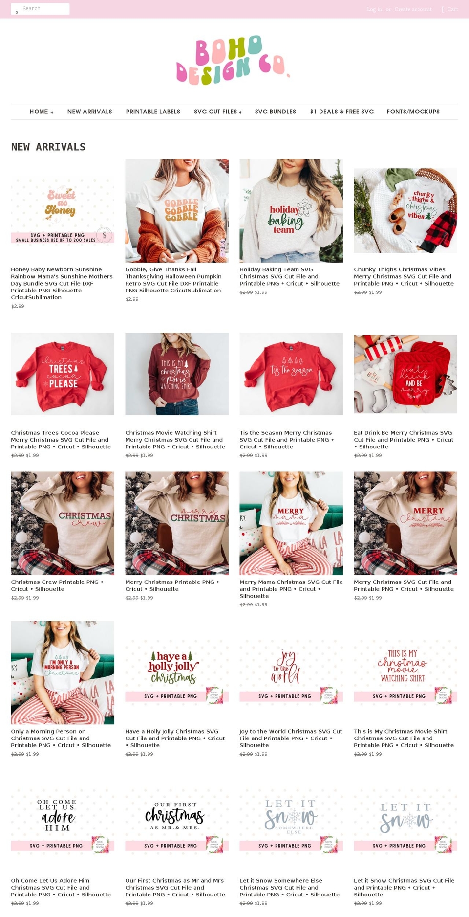 bohodesignco.com shopify website screenshot
