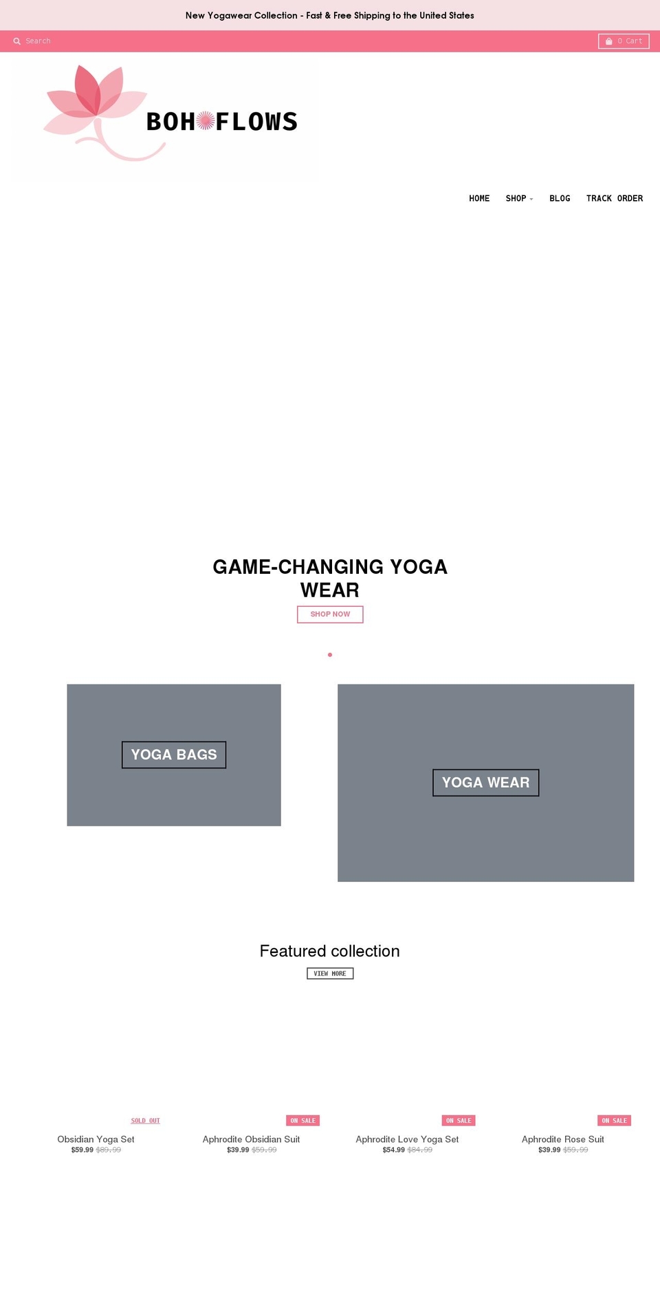 bohoflows.com shopify website screenshot