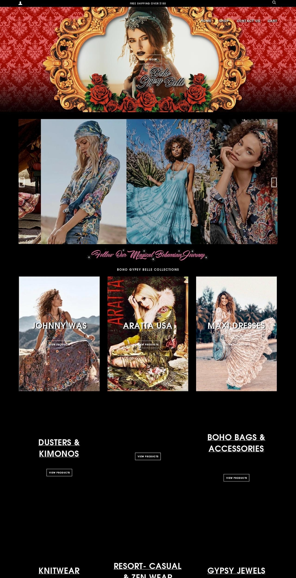 bohogypsybelle.com shopify website screenshot