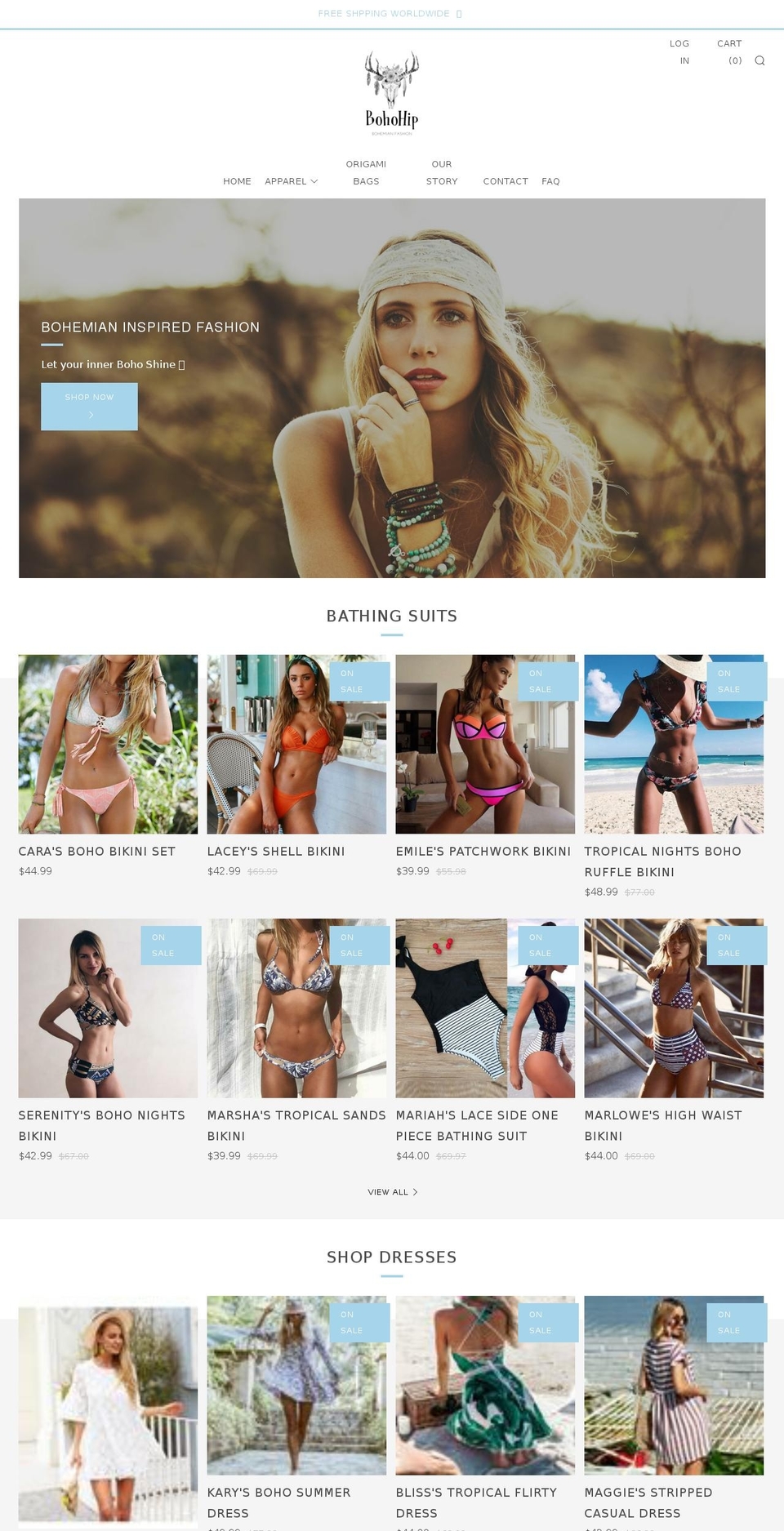 bohohip.com shopify website screenshot