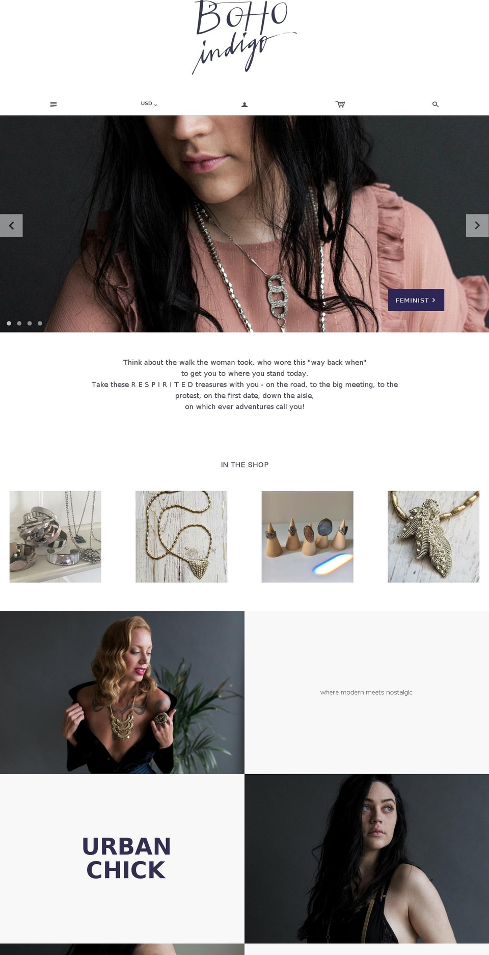 bohoindigo.com — Shopify storefront screenshot