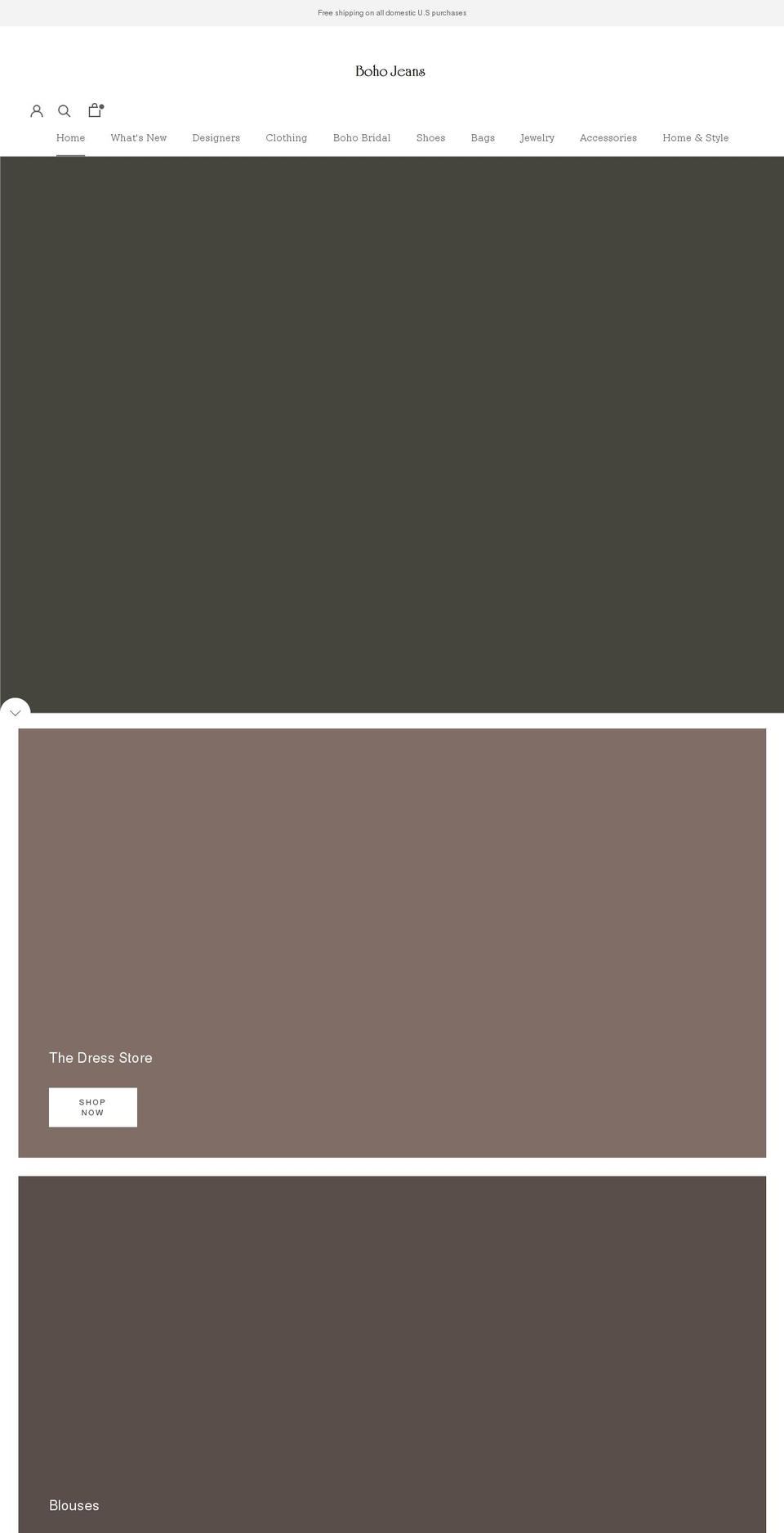 bohojeans.com shopify website screenshot