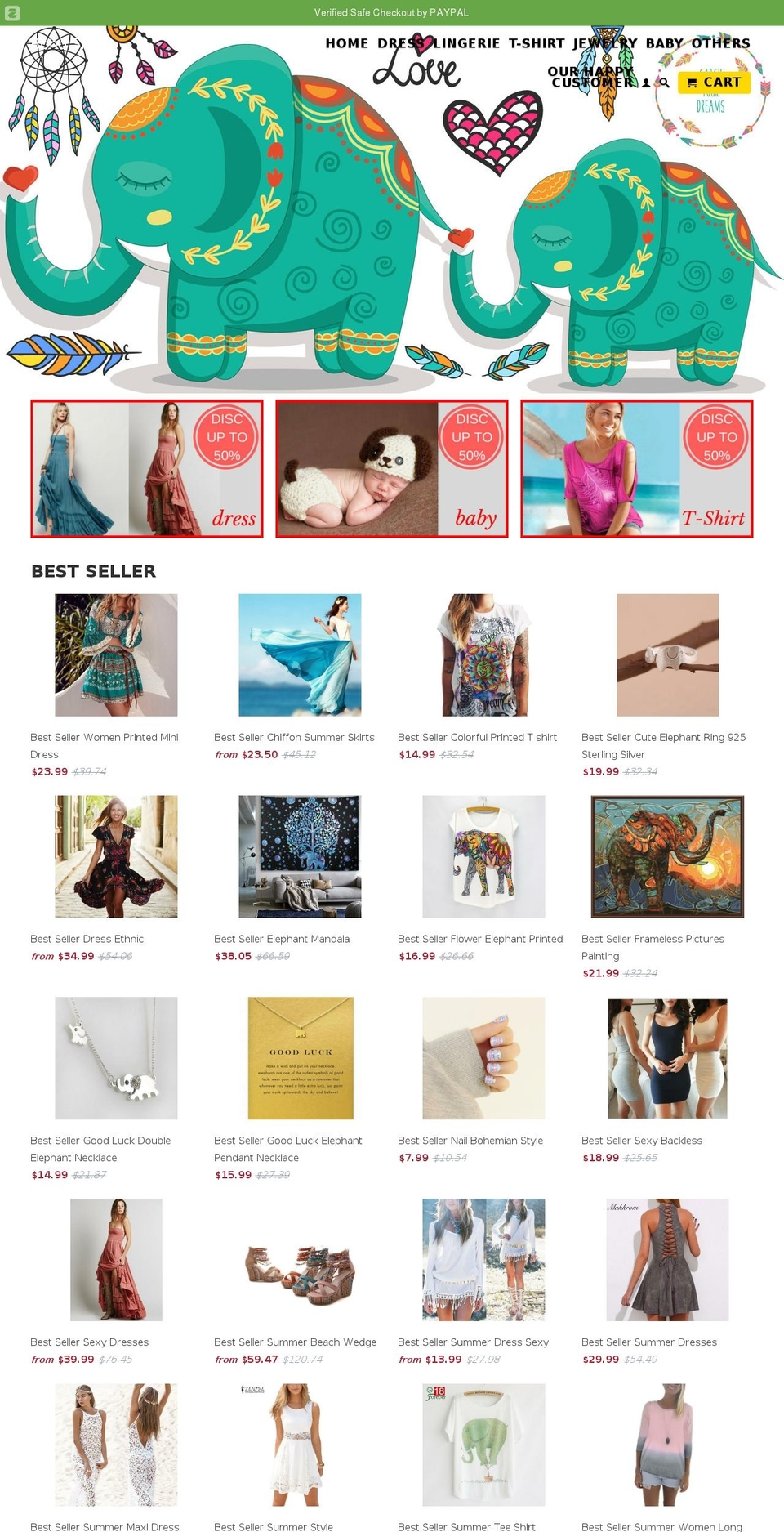 bohojewelryshop.com shopify website screenshot