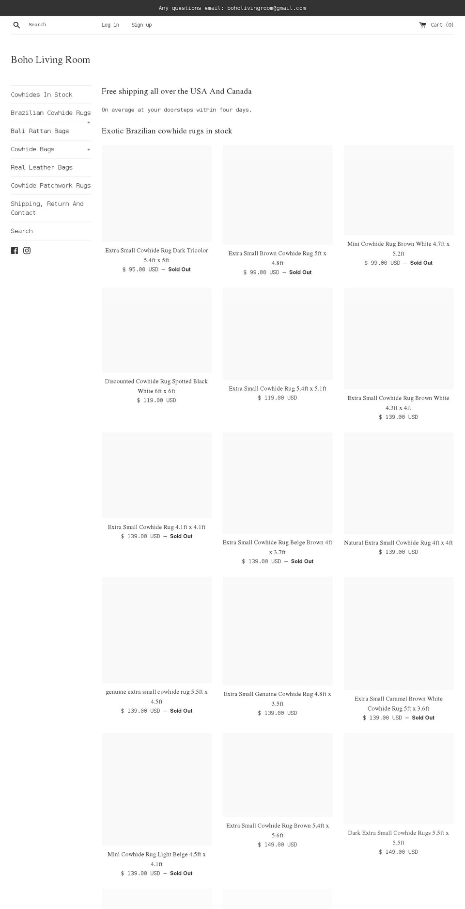 boholivingroom.com — Shopify storefront screenshot