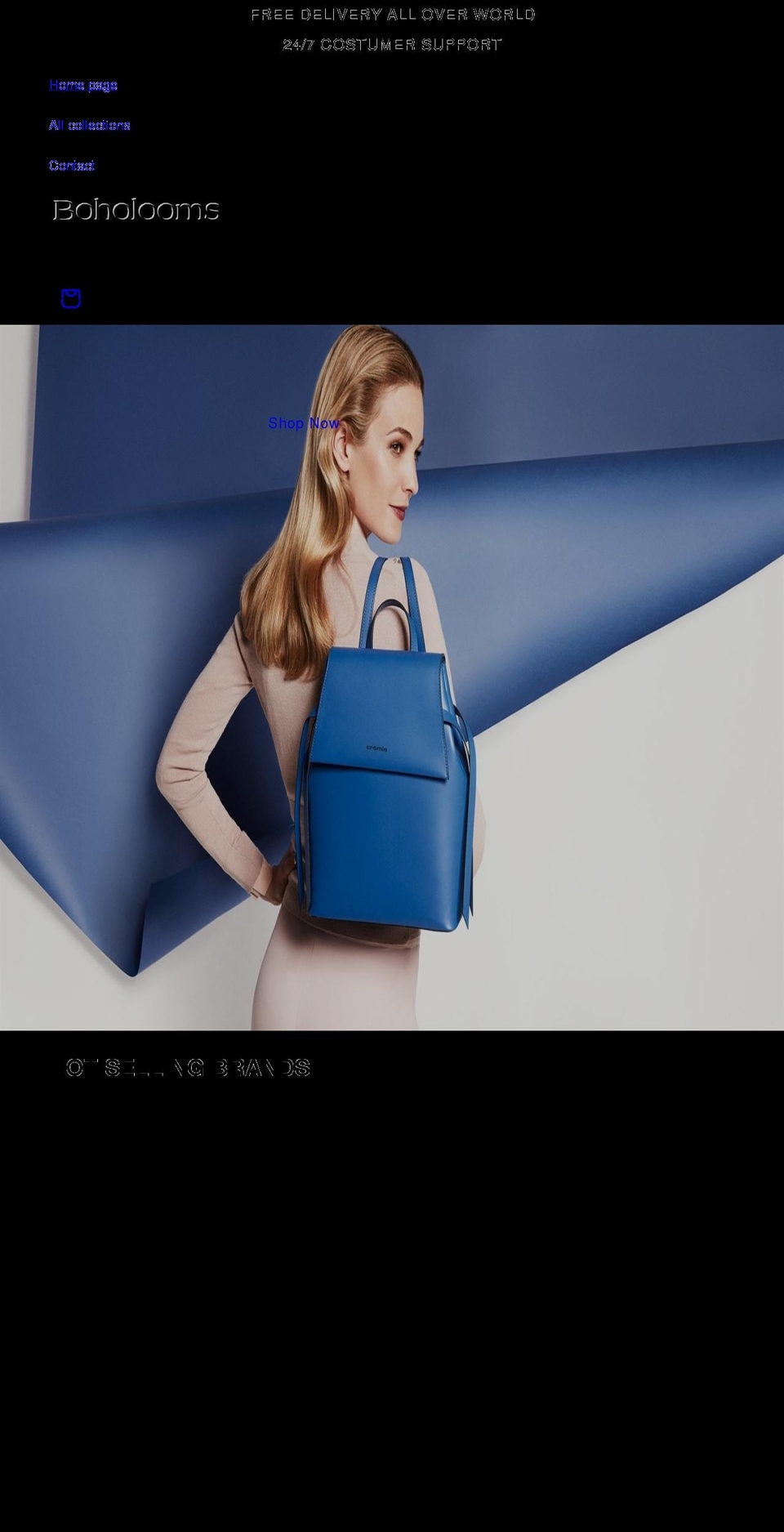 boholooms.com shopify website screenshot