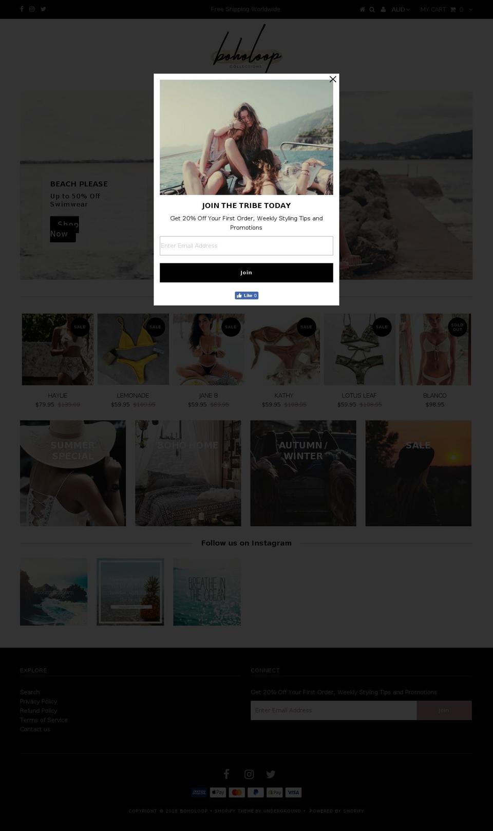 boholoop.com — Shopify storefront screenshot
