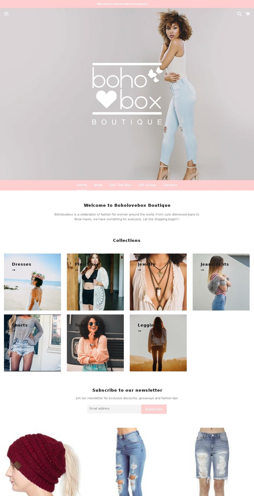 boholovebox.com shopify website screenshot