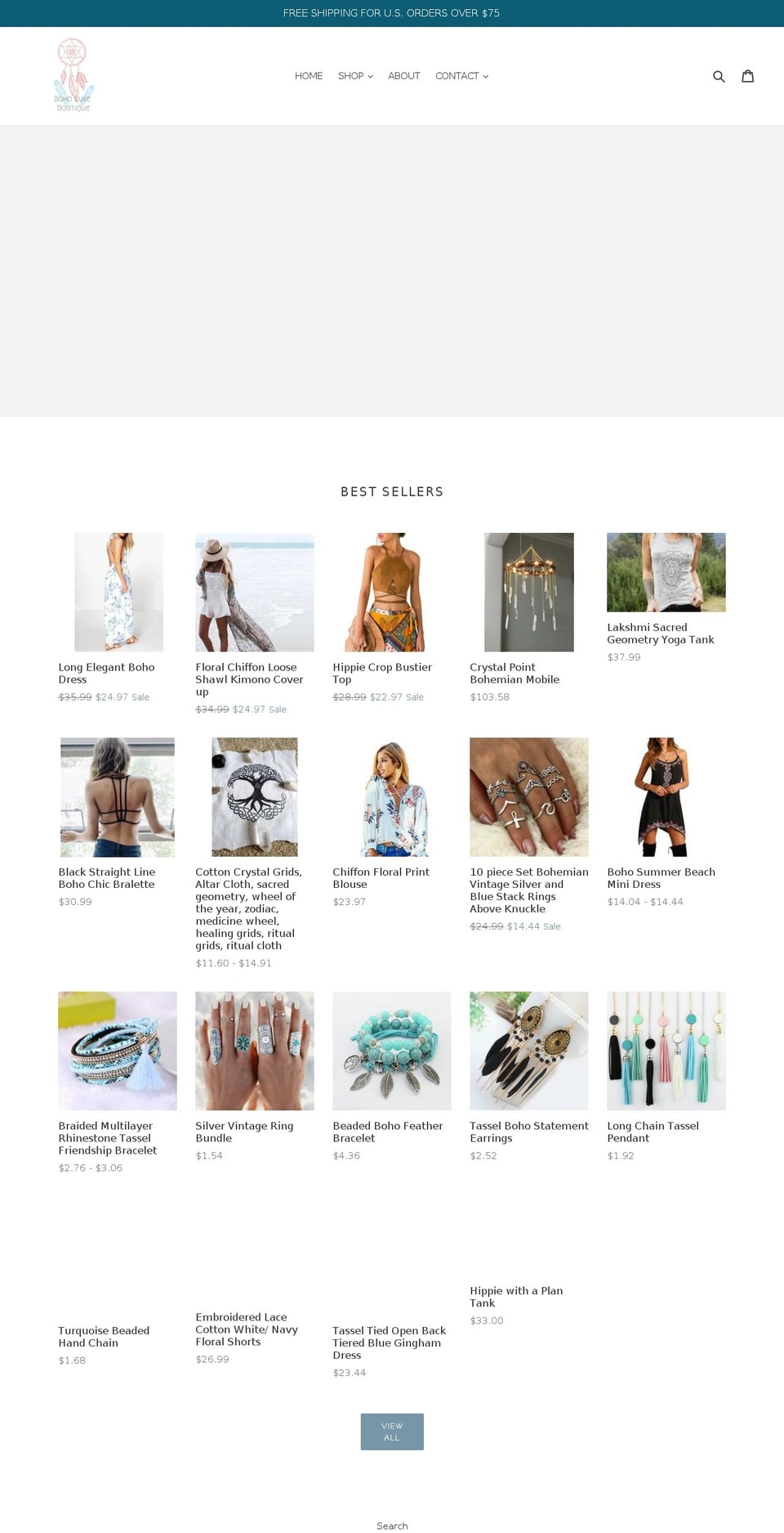 boholuxeboutique.com — Shopify storefront screenshot