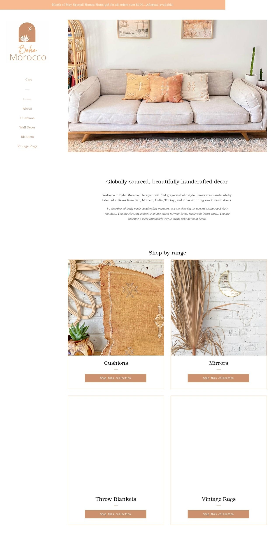 bohomorocco.store shopify website screenshot