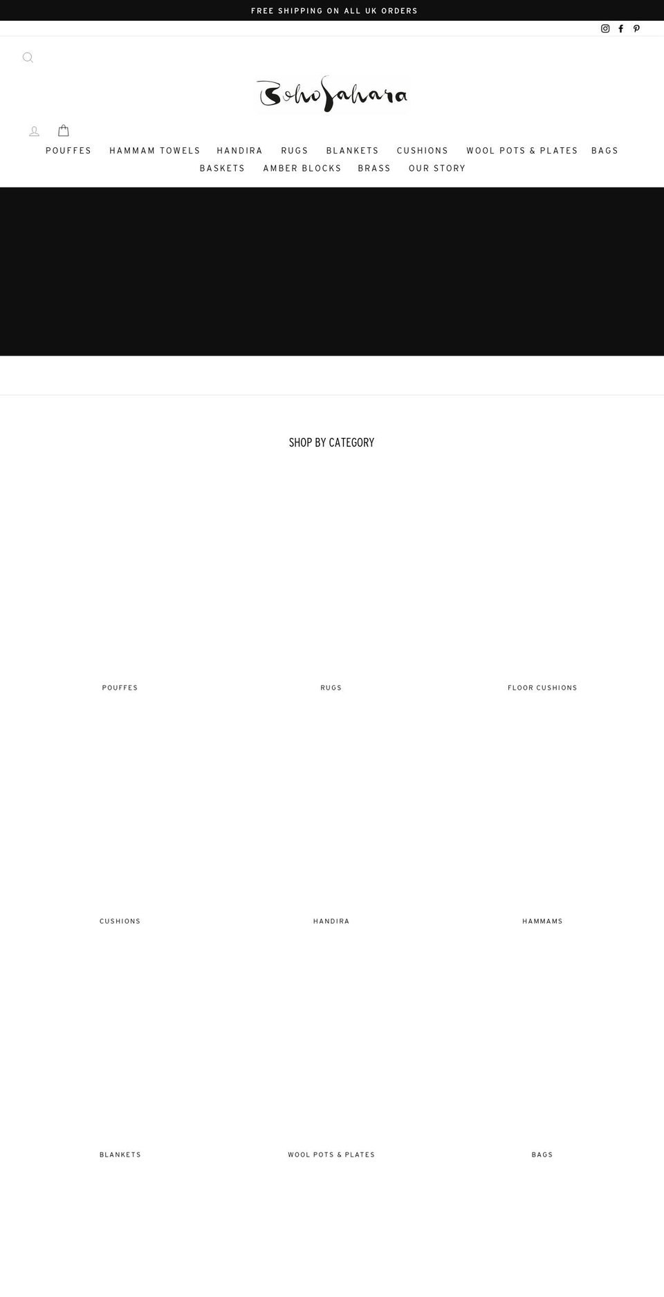 bohosahara.com shopify website screenshot