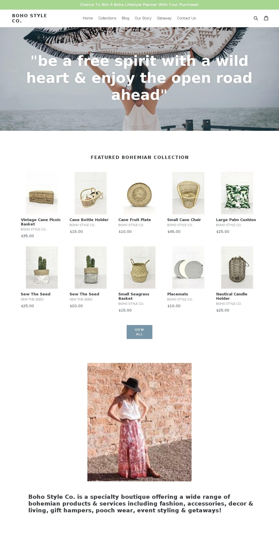 bohostyle.com.au shopify website screenshot