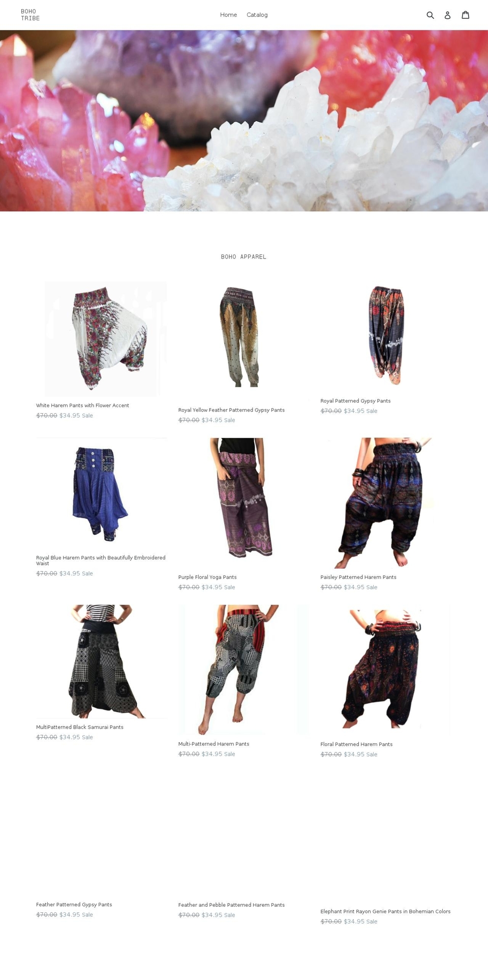 bohotribe.net shopify website screenshot