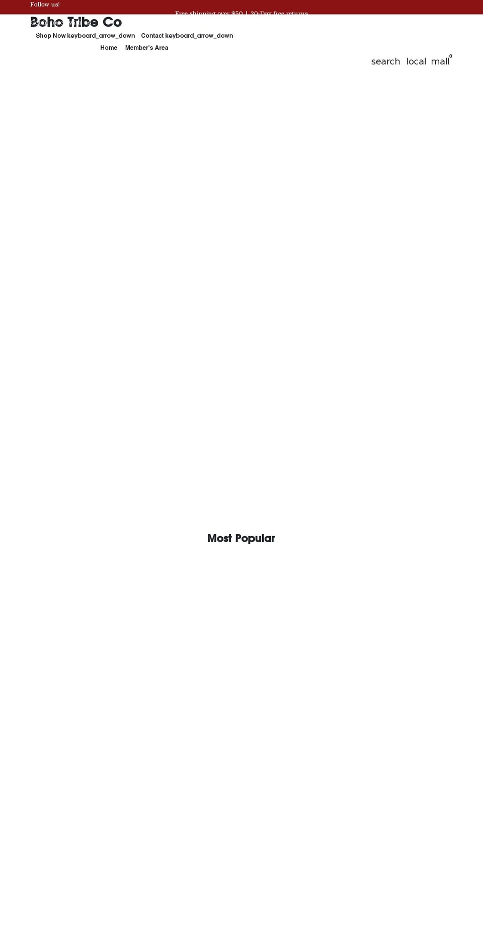 bohotribe.org shopify website screenshot