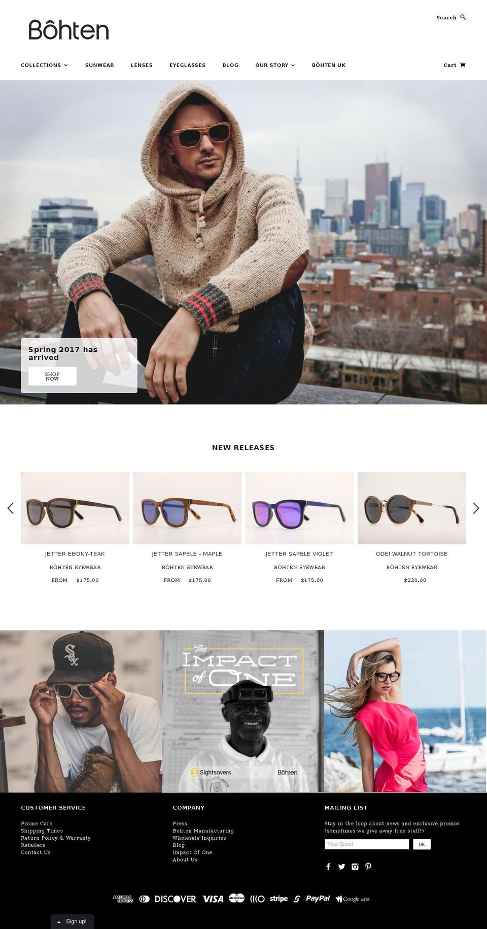 bohten.com shopify website screenshot