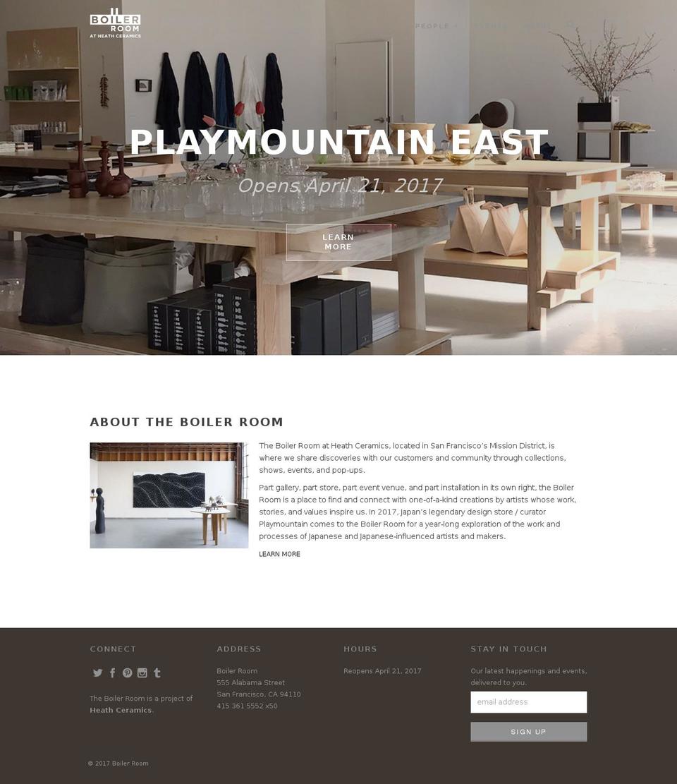 boilerroomsf.com shopify website screenshot