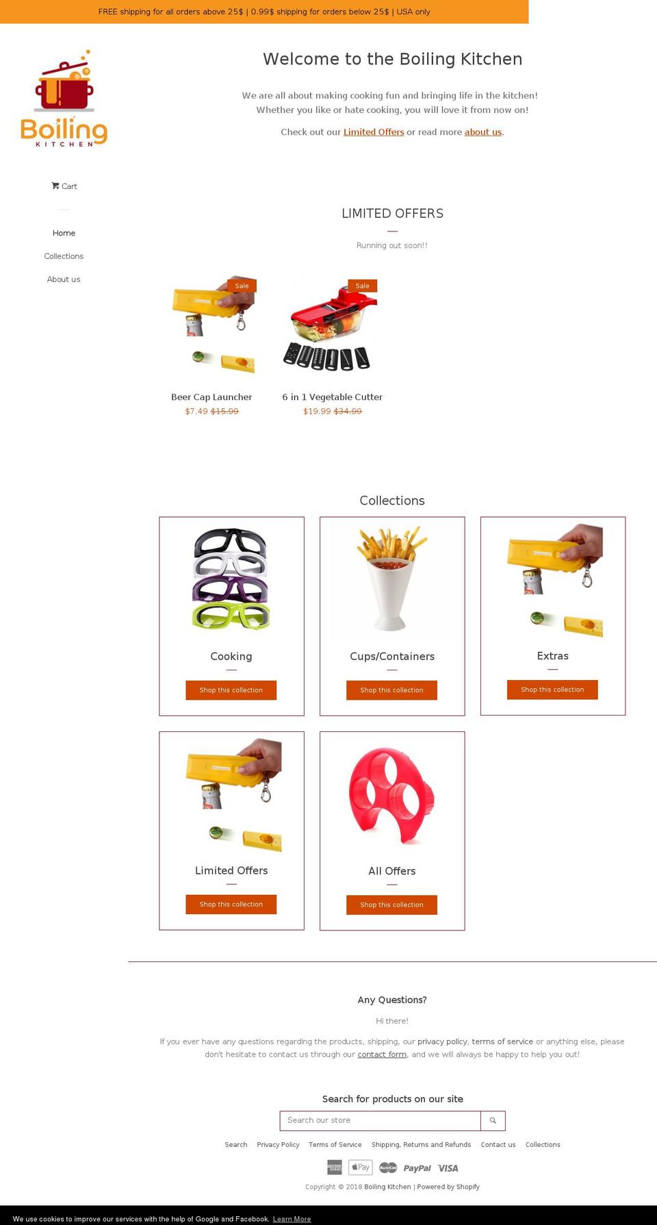 boilingkitchen.com shopify website screenshot