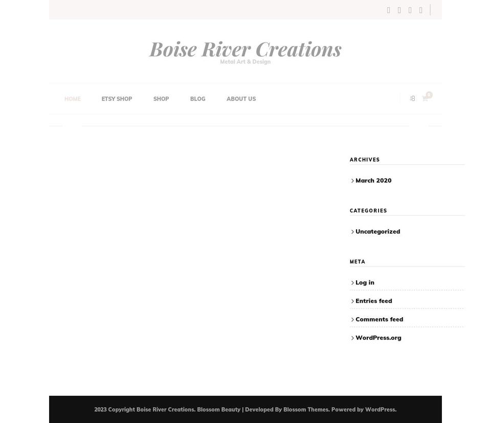 boiserivercreations.com — Shopify storefront screenshot